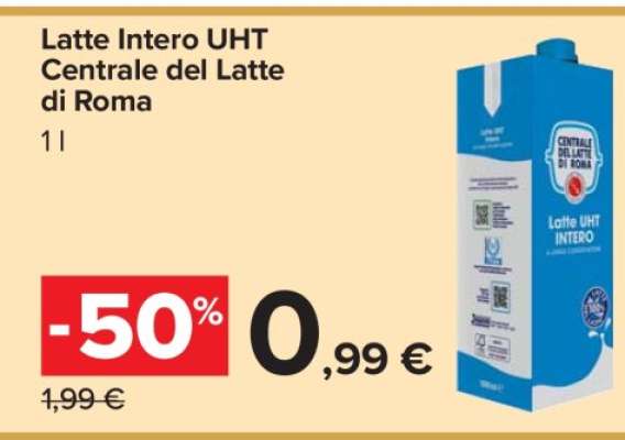 Latte Intero UHT Centrale del Latte di Roma