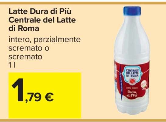 Latte Dura di Più Centrale del Latte di Roma