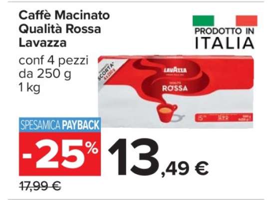 Caffè Macinato Qualità Rossa Lavazza
