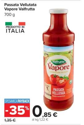 Passata Vellutata Vapore Valfrutta