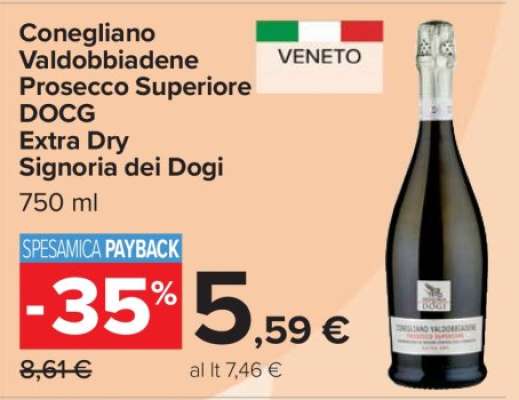 Conegliano Valdobbiadene Prosecco Superiore DOCG Extra Dry Signoria dei Dogi