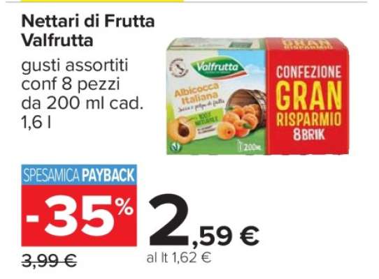 Nettari di Frutta Valfrutta