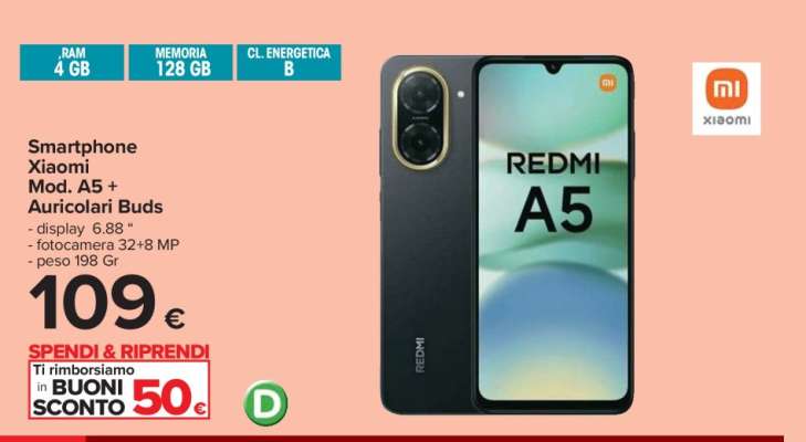 Smartphone Xiaomi Mod. A5 + Auricolari Buds