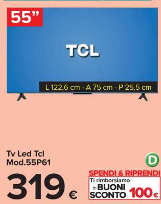 Tv Led Tcl Mod.55P61