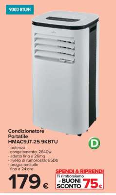 Condizionatore Portatile HMAC9JT-25 9KBTU