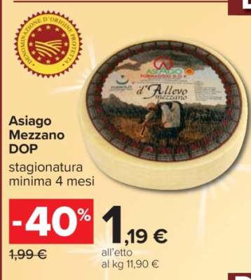 Asiago Mezzano DOP