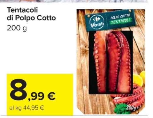Tentacoli di Polpo Cotto