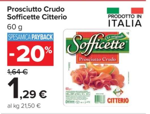 Prosciutto Crudo Sofficette Citterio