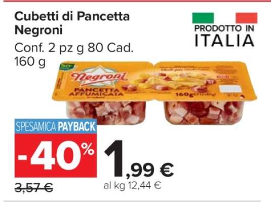 Cubetti di Pancetta Negroni
