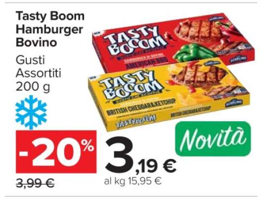 Tasty Boom Hamburger Bovino