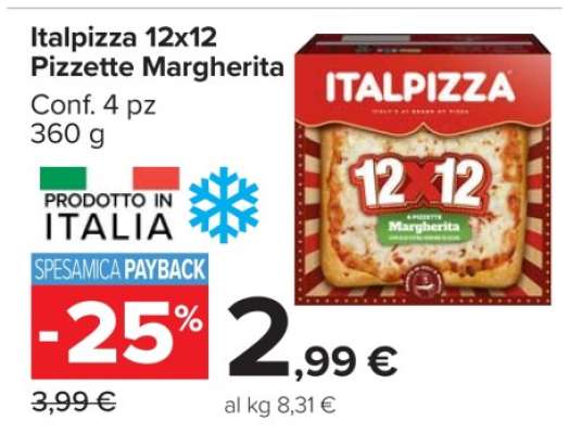 Italpizza 12x12 Pizzette Margherita