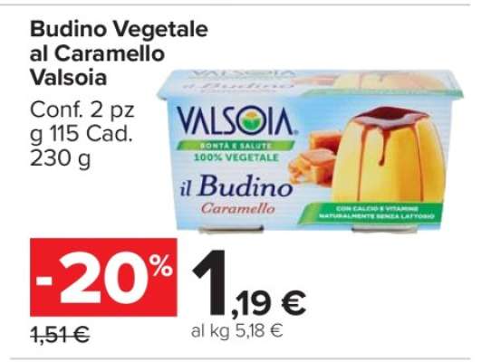 Budino Vegetale al Caramello Valsoia