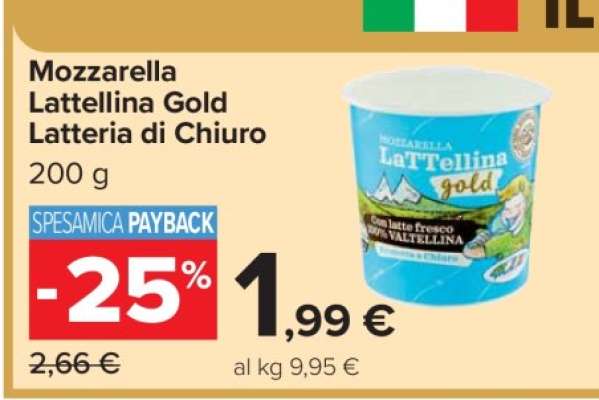 Mozzarella LaTTellina Gold Latteria di Chiuro