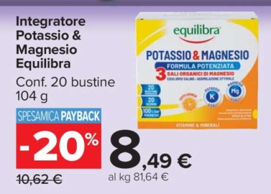 Integratore Potassio & Magnesio Equilibra