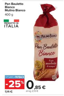 Pan Bauletto Bianco Mulino Bianco