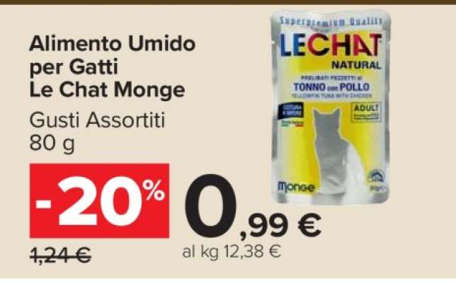 Alimento Umido per Gatti Le Chat Monge
