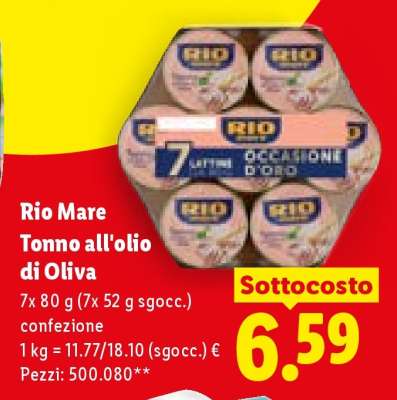 Rio Mare Tonno all’olio di oliva
