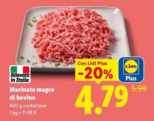 MACINATO MAGRO DI BOVINO