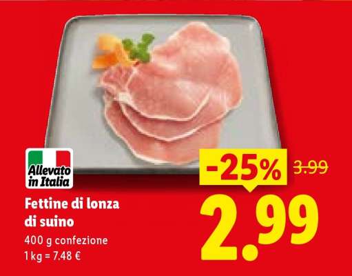 Fettine di lonza di suino