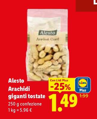Alesto Arachidi giganti tostate