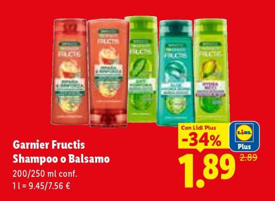 Garnier Fructis Shampoo o balsamo