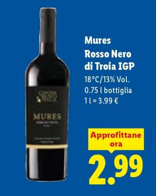 Mures Rosso Nero di Troia IGP