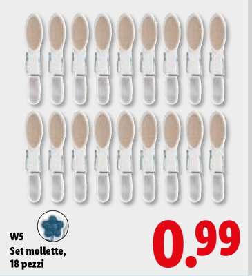 W5 Set mollette, 18 pezzi