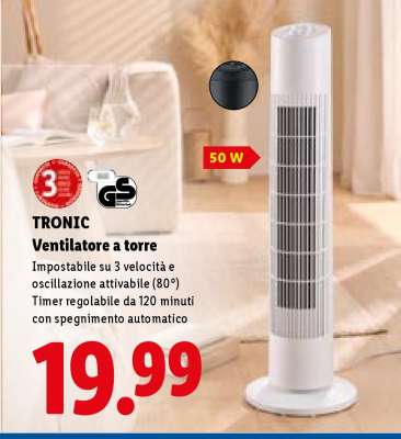 TRONIC Ventilatore a torre