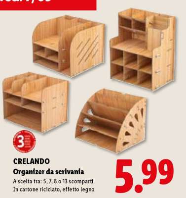 CRELANDO Organizer da scrivania