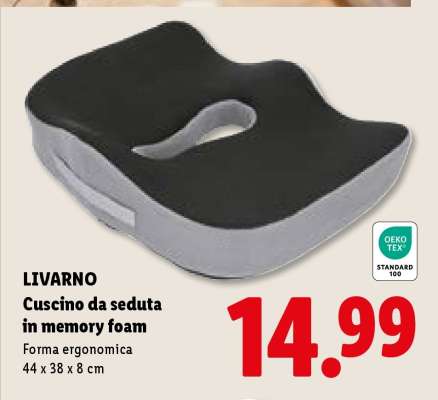 LIVARNO Cuscino da seduta in memory foam