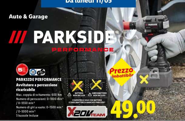 PARKSIDE PERFORMANCE Avvitatore a percussione ricaricabile