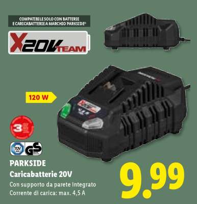 Parkside Caricabatterie 20V