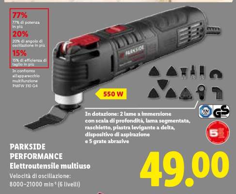 PARKSIDE PERFORMANCE Elettro utensile multiuso