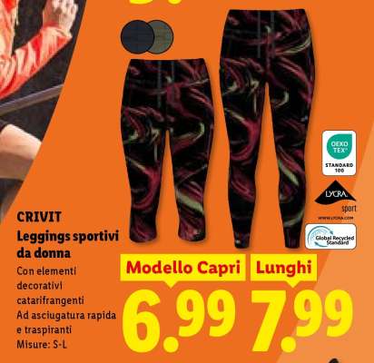 CRIVIT Leggings sportivi da donna