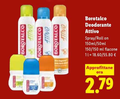 Borotalco Deodorante Attivo