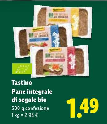 Tastino Pane integrale di segale bio