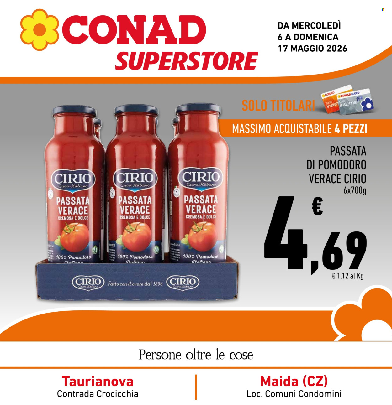 Volantino Conad Superstore - 6/5/2026 - 17/5/2026. Pagina 1