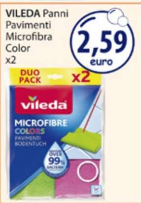 VILEDA Panni Pavimenti Microfibra Color x2