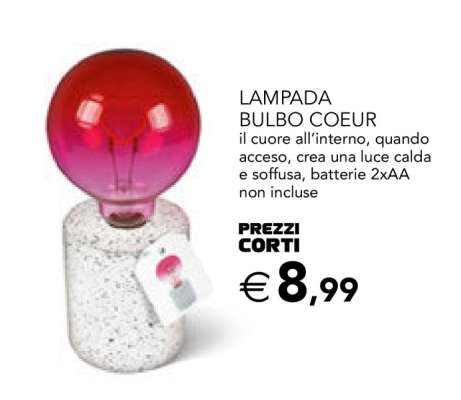 LAMPADA BULBO COEUR