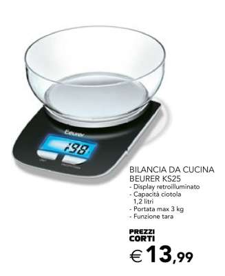 BILANCIA DA CUCINA BEURER KS25