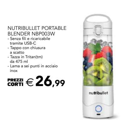 NUTRIBULLET PORTABLE BLENDER NBP003W