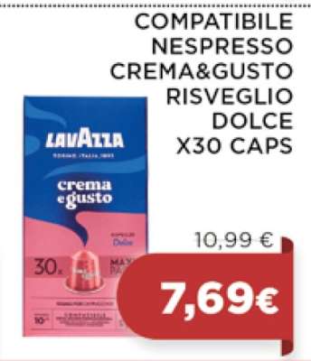 LAVAZZA COMPATIBILE NESPRESSO CREMA&GUSTO RISVEGLIO DOLCE X30 CAPS