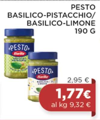 PESTO BASILICO-PISTACCHIO/BASILICO-LIMONE 190 G