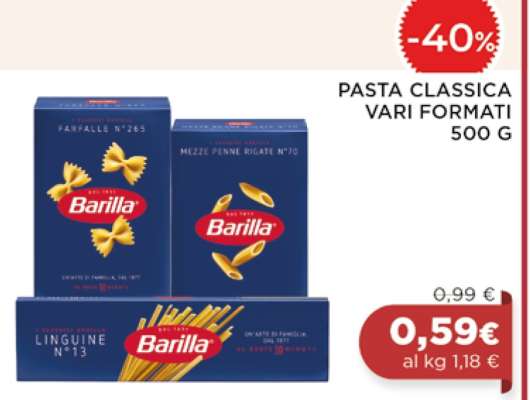 PASTA CLASSICA VARI FORMATI 500 G