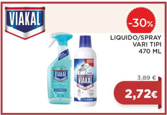Viakal Liquido/Spray Vari Tipi