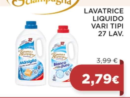 Spuma di Sciampagna LAVATRICE LIQUIDO