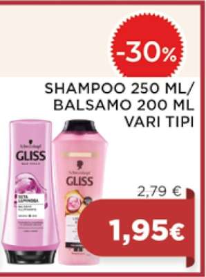 Schwarzkopf Gliss Shampoo/Balsamo