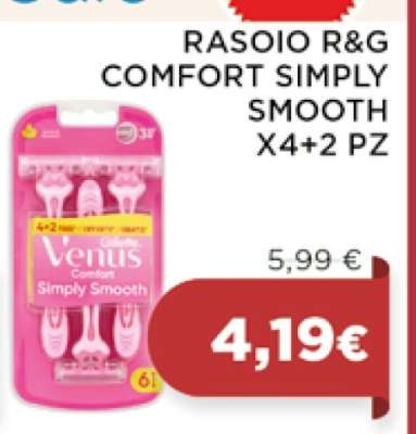 RASOIO R&G COMFORT SIMPLY SMOOTH X4+2 PZ