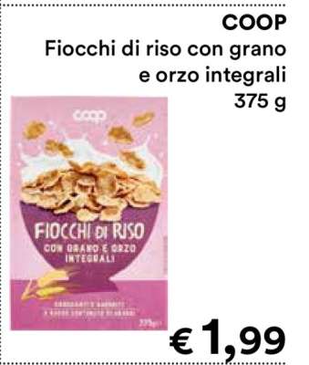 COOP FIOCCHI DI RISO CON GRANO E ORZO INTEGRALI