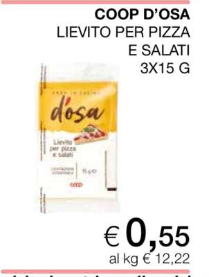 COOP D’OSA LIEVITO PER PIZZA E SALATI 3X15 G